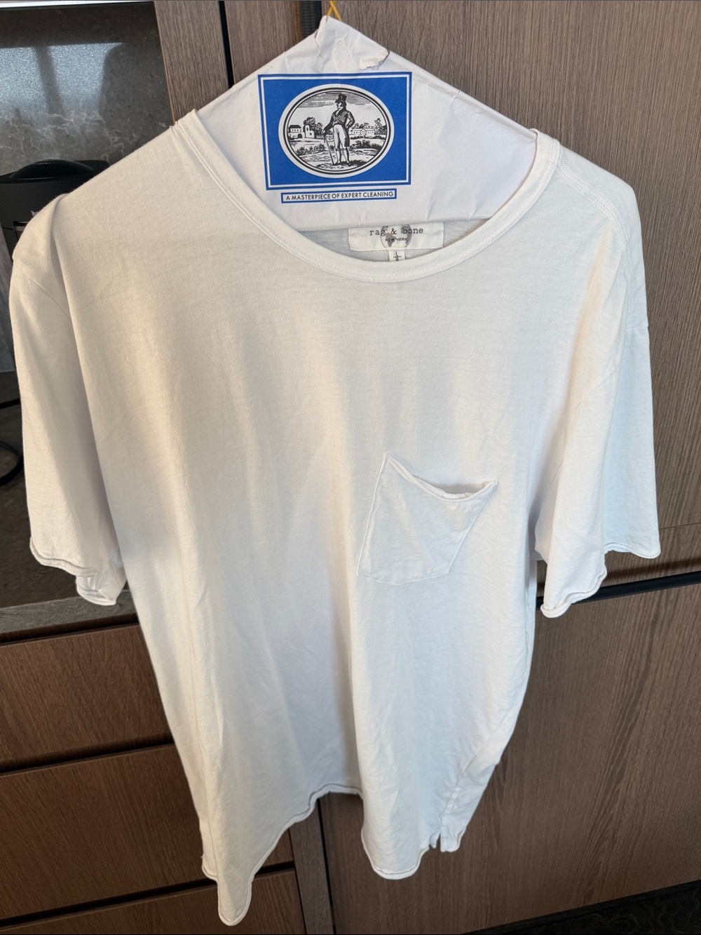 rag & bone White Pocket Tee — Soft Cotton Crew